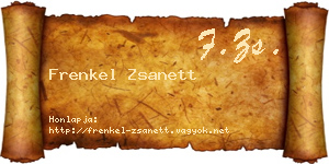 Frenkel Zsanett névjegykártya