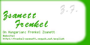 zsanett frenkel business card